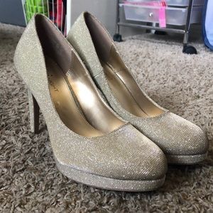 Champagne high heels